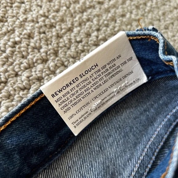 B SIDES Indigo and Ivory Straight Leg Jeans - Picture 5 of 14